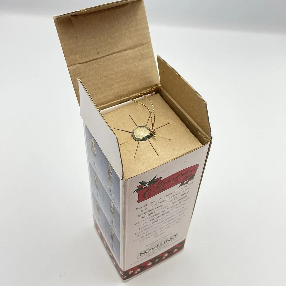 NIB Novelino Christmas Through The Ages Viking Santa Bell‎ Vintage 1992 #CTA401